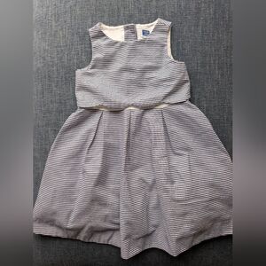 Janie and Jack Striped Navy and White Mini Dress